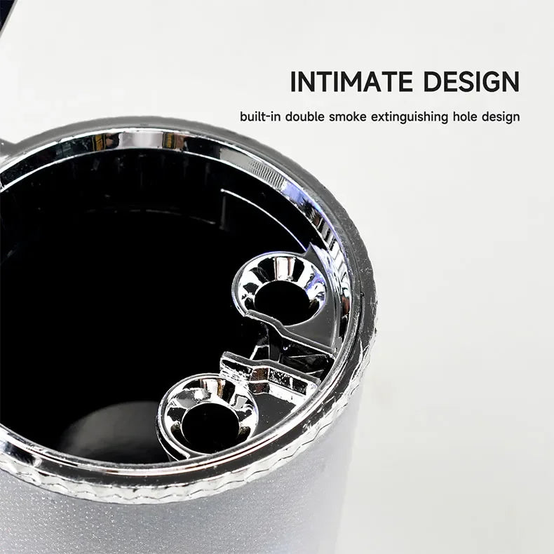 Car Ashtray with LED Light Car Interior Decoration