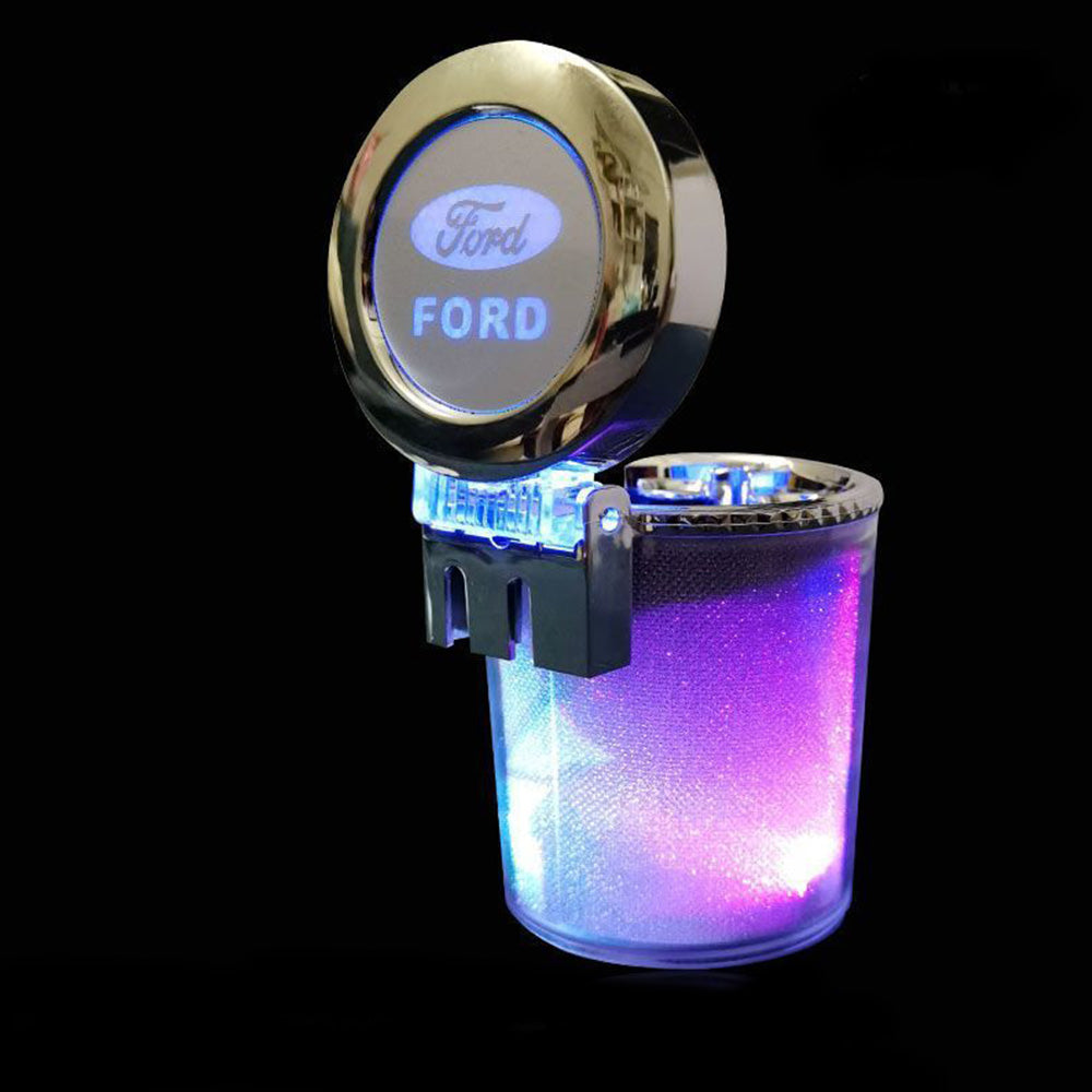 Car Ashtray with LED Light Car Interior Decoration