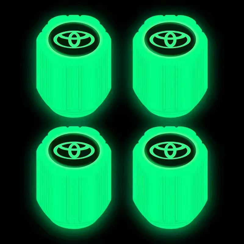 Universal Luminous Tire Valve Cap Set - Glow-in-the-Dark Light Luminous Stylish Accessories for Cars, Motorcycles, and Bikes