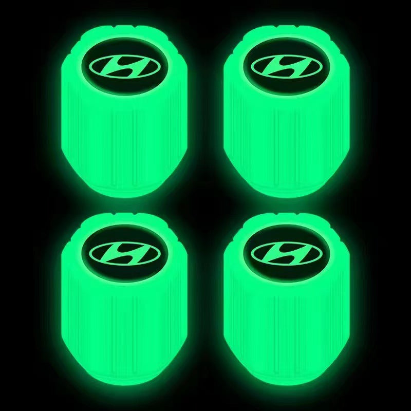 Universal Luminous Tire Valve Cap Set - Glow-in-the-Dark Light Luminous Stylish Accessories for Cars, Motorcycles, and Bikes