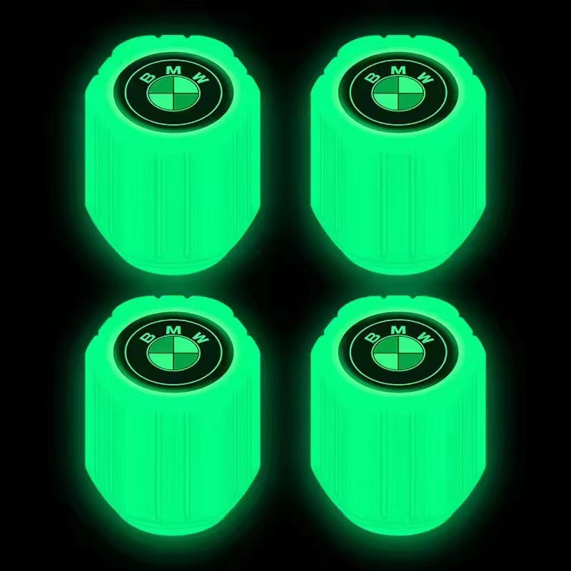 Universal Luminous Tire Valve Cap Set - Glow-in-the-Dark Light Luminous Stylish Accessories for Cars, Motorcycles, and Bikes