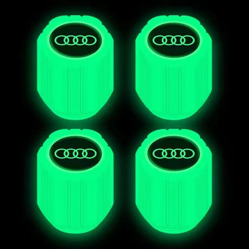 Universal Luminous Tire Valve Cap Set - Glow-in-the-Dark Light Luminous Stylish Accessories for Cars, Motorcycles, and Bikes