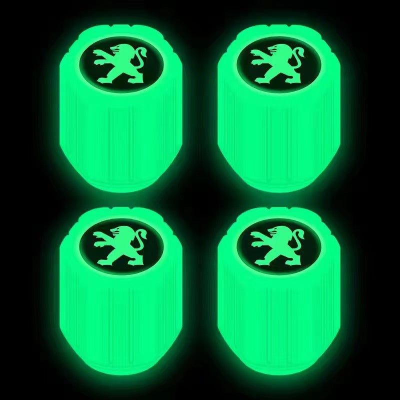 Universal Luminous Tire Valve Cap Set - Glow-in-the-Dark Light Luminous Stylish Accessories for Cars, Motorcycles, and Bikes