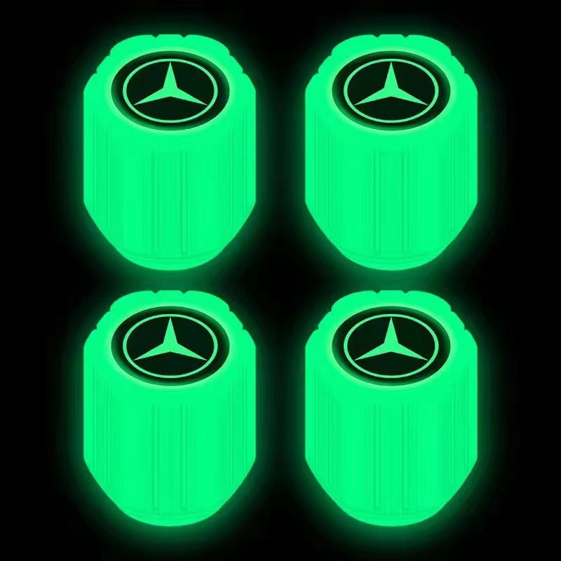 Universal Luminous Tire Valve Cap Set - Glow-in-the-Dark Light Luminous Stylish Accessories for Cars, Motorcycles, and Bikes