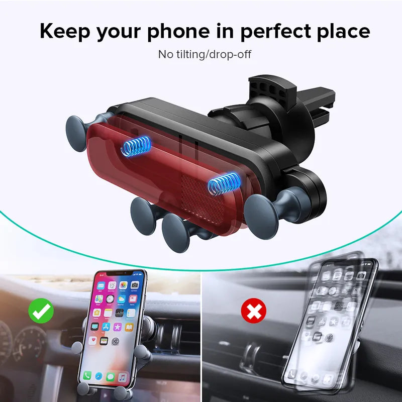 Air Vent Mount Cell Phone Holder in Car  Gravity Car Phone Holder Mobile Support For iPhone Android Universal GPS Stand